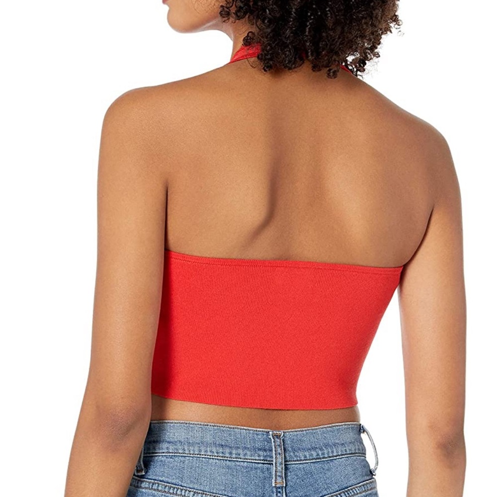 The Drop Red Halter top - Picture 2 of 5